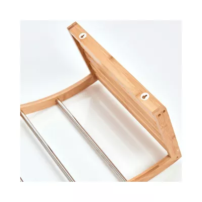 Baie - Suport suspendat pentru prosoape din lemn si metal 38 cm Towel Rack Zeller, hectarul.ro