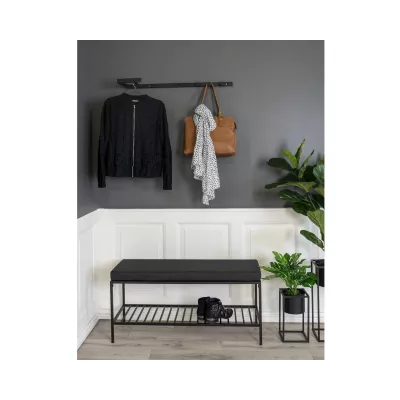 Mobilier interior - Suport umerase negru din otel Trento House Nordic, hectarul.ro
