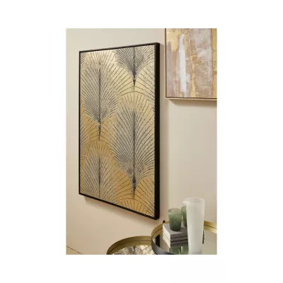 Decoratiuni de interior - Tablou auriu din MDF si canvas 82x122 cm Bold 25583 Bizzotto, hectarul.ro
