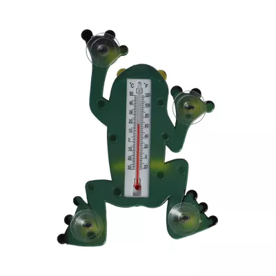 Termometru de fereastra, verde, cu ventuze, Frog Esschert