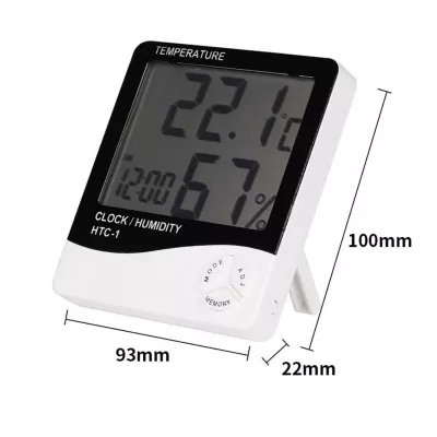 Termometre si pluviometre - Termometru, umiditate, ceas digital HTC-1, hectarul.ro