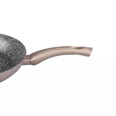 Bucatarie - Tigaie din aluminiu cu dublu-strat antiadrent din marmura Pan MagicHome Coffee Brown Line, 24 cm diametru, hectarul.ro