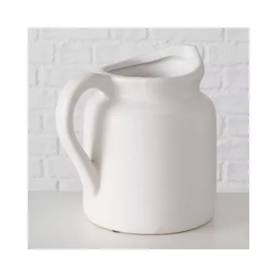 Vaza alba din ceramica 19 cm design ulcior Teyas Boltze
