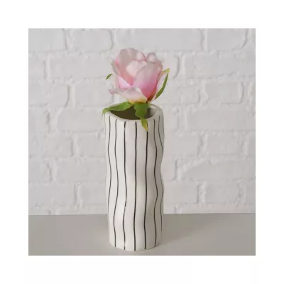 Vaza alb/negru din ceramica 15 cm Linea Boltze