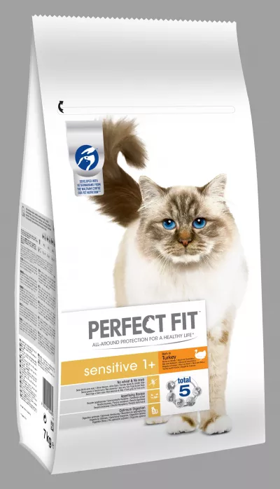 Hrana pentru pisica Perfect fit SENSITIVE curcan 7kg