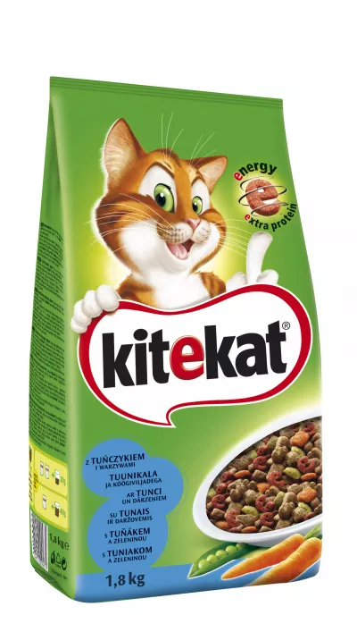 Hrana pentru pisici Kitekat uscat ton-legume 1,8kg