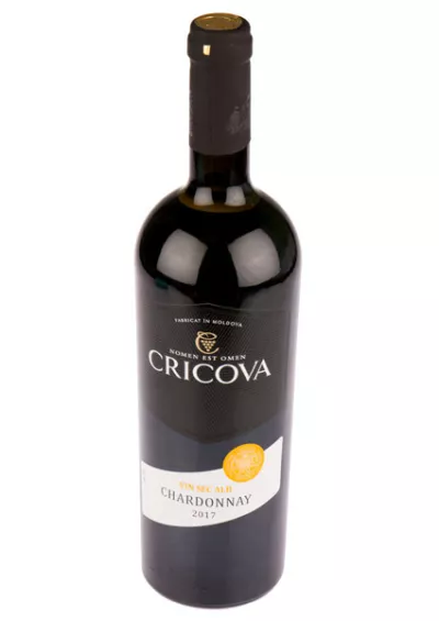 Vin alb sec Cricova Chardonnay Premium 0.75L