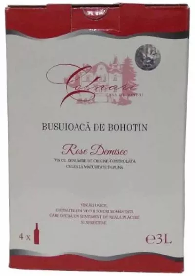 Vin rose demisec Bag in Box Busuioaca de Bohotin 3L Cotnari