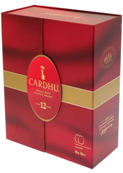 Whisky CARDHU 12YO 40% 0.7L+2 Pahar
