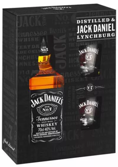 Whisky Jack Daniel's 0.7L + 2 pahar