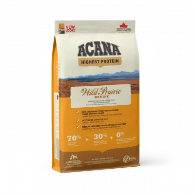 Hrană uscată câini - ACANA Highest Protein Dog Wild Prairie 11,4 kg, magazindeanimale.ro