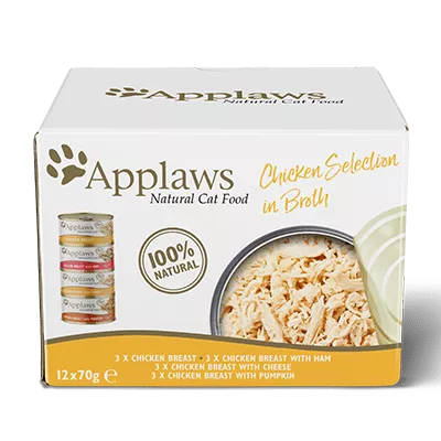 Hrană umedă pisici - Applaws Cat Conserve MultiPack Selecție Pui 12 x 70g, magazindeanimale.ro