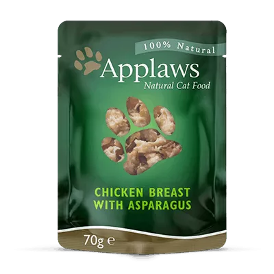 Hrană umedă pisici - Applaws Cat plic Piept de Pui & Sparanghel în sos 70g, magazindeanimale.ro