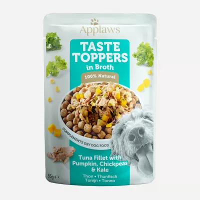 Applaws Dog plic Taste Toppers Ton & Legume în supă 85g