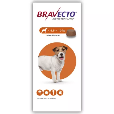 Antiparazitare - Bravecto (4,5-10 kg) 1 tbl x 250 mg, magazindeanimale.ro