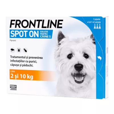 Antiparazitare - Frontline Spot-On Dog S (2 - 10 kg) x 3 pipete, magazindeanimale.ro