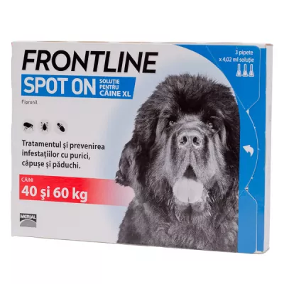 Antiparazitare - Frontline Spot-On Dog XL (peste 40 kg) x 3 pipete, magazindeanimale.ro