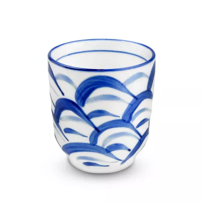Ceasca ceramica (model alb/albastru) 7cm GT