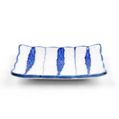 Sosiera ceramica (model alb/albastru) 10.5x7.5cm GT