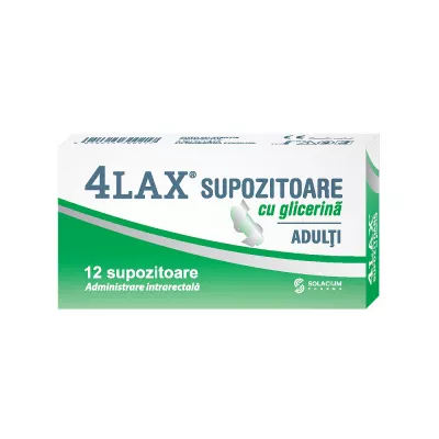 4LAX ADULTI SUPOZITOARE GLICERINA 12 SUP SOLACIUM