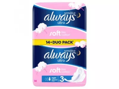 ALWAYS DUO PACK SENSITIVE NIGHT 14BUC