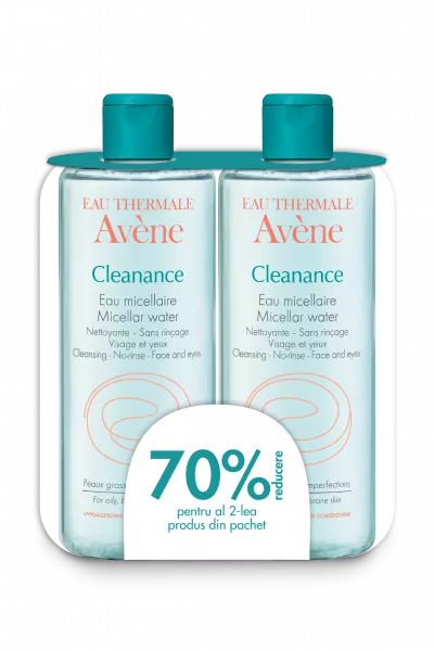 AVENE PROMO CLEANANCE APA MICELARA 400 ML+ 70% RED LA AL DOILEA PRODUS