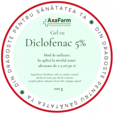 AXA DICLOFENAC 5% GEL 100G