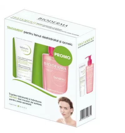 BIODERMA PROMO SEBIUM HYDRA 40ML + SENSIBIO GEL 200ML CADOU