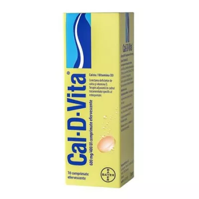 CAL D VITA 600mg/400 UI x 10 COMPR. EFF. FARA CONCENTRATIE BAYER S R L
