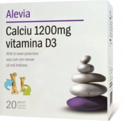 CALCIU 1200MG VITAMINA D3 X 20 PLICURI