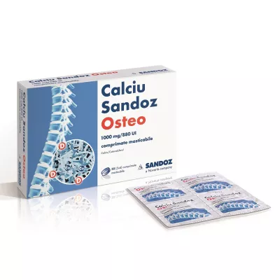 CALCIU SANDOZ OSTEO 1000 mg/880 UI x 30