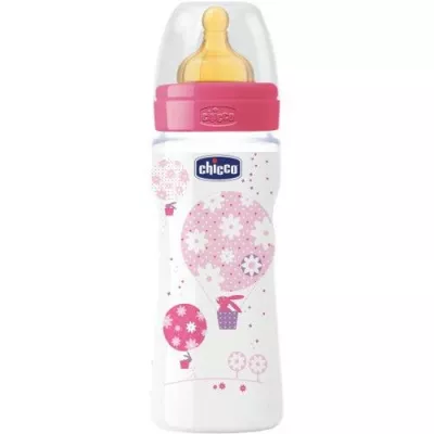 CHICCO BIBERON 330 ML UNISEX TETINA LATEX 4 LUNI +
