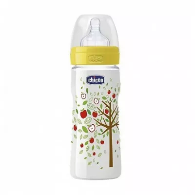 CHICCO PP BIBERON 330 ML ROZ SILICON 4m+
