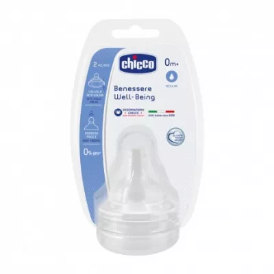 CHICCO TETINE SILICON X 2 BUC 0m+