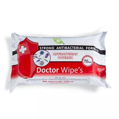 DOCTOR WIPE'S SERVETELE ANTIBACTERIENE STRONG FORMULA 72BUC