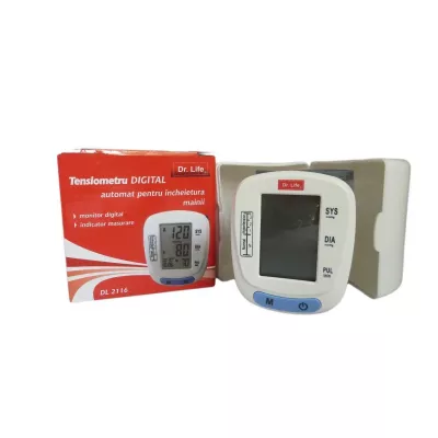 DR. LIFE TENSIOMETRU DIGITAL AUTOMAT PENTRU INCHEIETURA MAINII DL 2116