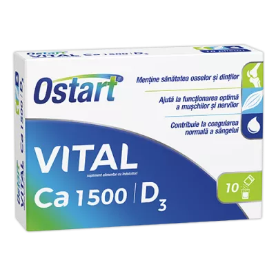FITERMAN OSTART VITAL CALCIU 1500+D3 10 PLICURI
