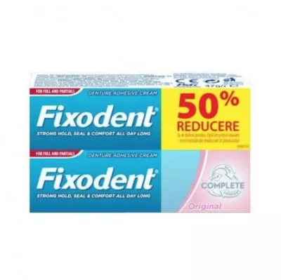 FIXODENT CREMA ADEZIVA ORIGINAL EXTRA FORTE  70.5GR  50% CANTITATE IN PLUS