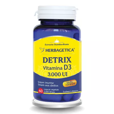 HERBAGETICA DETRIX VITAMINA D3 3000UI 60CPS
