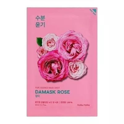 HOLIKA HOLIKA MASCA FACIALA, PURE ESSENCE, CU TRANDAFIR DE DAMASC, 23 mL