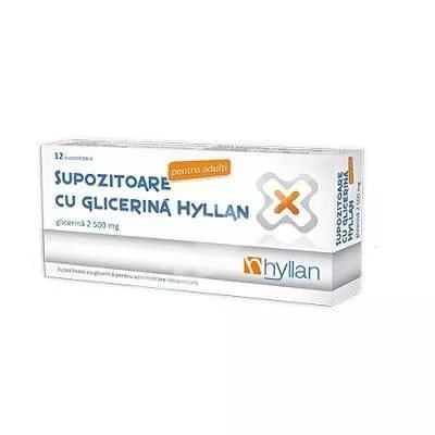 HYLLAN SUPOZITOARE GLICERINA ADULTI 12SUPOZ