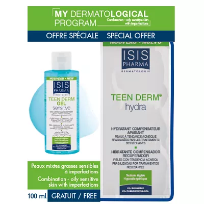 ISIS PROMO TEEN DERM K CONCENTRATE GEL-CREMA ANTI-IMPERFECTIUNI TUB 30ML + TEEN DERM GEL 40ML