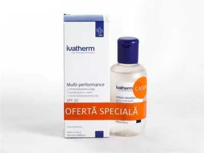 IVATHERM PACHET CREMA HIDRATANTA FATA SPF 20+LOT. MICELARA 100ML CADOU