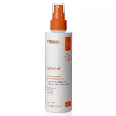 IVATHERM SUNLIGHT LAPTE SPF 50+ ADULTI 200ML
