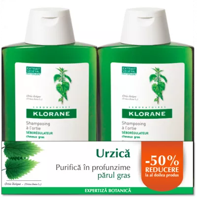 KLORANE PROMO SAMPON URZICA 400ML + 50% RED LA AL DOILEA PRODUS