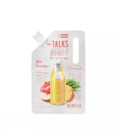 MISSHA MASCA DE NOAPTE EXFOLIANTA CU MIERE SI ANANAS, TALKS VEGAN, 10 g
