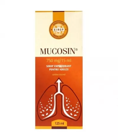 MUCOSIN 750 mg/15 ml sirop EXPECTORANT pentru adulti x 1 SANOFI AVENTIS OTC