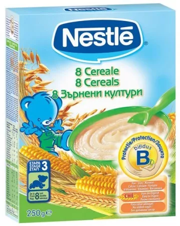 NESTLE 8 CEREALE CU BIFIDUS 250GR