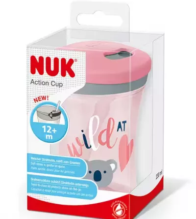 NUK CANA ACTION ROZ 230ML 12 LUNI+