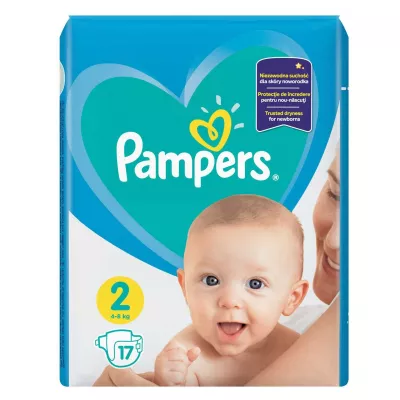 PAMPERS 2 NEW BABY 4-8 KG 17 BUC